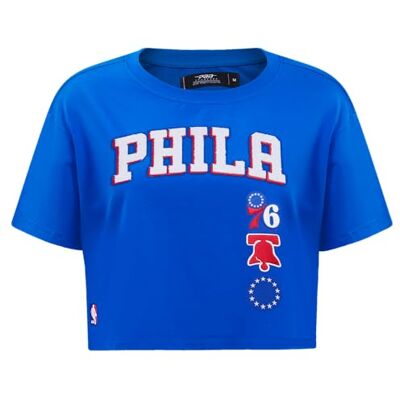 BP7A515631 Pro Standard NBA damska klasyczna bawełniana koszulka bokserska z krótkim rękawem, Królewski błękit, L BP7A515631 Pro Standard NBA damska klasyczna bawełniana koszulka bokserska z krótkim rękawem, Królewski błękit, L