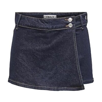15345559-4729715 ONLY Onlshay Reg Rinse DNM Skort Mae damskie, niebieski (Dark Blue Denim), S 15345559-4729715 ONLY Onlshay Reg Rinse DNM Skort Mae damskie, niebieski (Dark Blue Denim), S