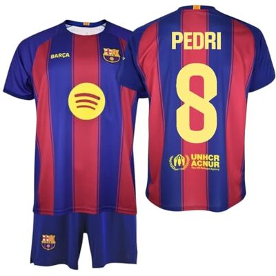 BC19E FCB FC Barcelona Zestaw dziecięcy 8 PEDRI 1st Equipment 25/26 Oficjalna replika Zestaw dziecięcy z koszulką i spodniami Blaugrana BC19E FCB FC Barcelona Zestaw dziecięcy 8 PEDRI 1st Equipment 25/26 Oficjalna replika Zestaw dziecięcy z koszulką i spodniami Blaugrana