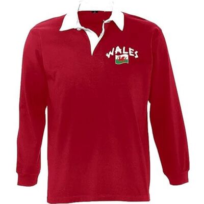 5060570688997_Rouge_XXL Supportershop LS Walia Rugby koszulka polo czerwona XXL długie rękawy uniseks dla dorosłych, FR: 2XL (rozmiar producenta) 5060570688997_Rouge_XXL Supportershop LS Walia Rugby koszulka polo czerwona XXL długie rękawy uniseks dla dorosłych, FR: 2XL (rozmiar producenta)