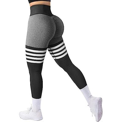 A AGROSTE Bezszwowe legginsy z wysokim stanem dla kobiet kontrola brzucha spodnie do jogi siłownia sport ombre trening rajstopy do biegania, 1-czarny, S A AGROSTE Bezszwowe legginsy z wysokim stanem dla kobiet kontrola brzucha spodnie do jogi siłownia sport ombre trening rajstopy do biegania, 1-czarny, S