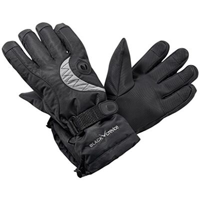 BCR121250-BLS-S7 Black Crevice Rękawice dla dorosłych, czarne/srebrne, S BCR121250-BLS-S7 Black Crevice Rękawice dla dorosłych, czarne/srebrne, S