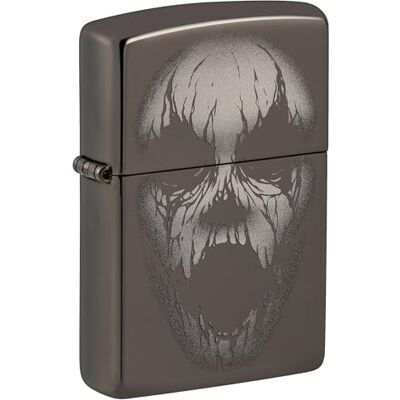 Zippo Screaming Monster Zapalniczka Sztormowa, Nadruk Fotograficzny, do Napełniania, Wielokrotnego Użytku, Wiatroodporna Konstrukcja, Pudełko na Prezent, Wykonano w USA, Czarny (Black Ice) Zippo Screaming Monster Zapalniczka Sztormowa, Nadruk Fotograficzny, do Napełniania, Wielokrotnego Użytku, Wiatroodporna Konstrukcja, Pudełko na Prezent, Wykonano w USA, Czarny (Black Ice)