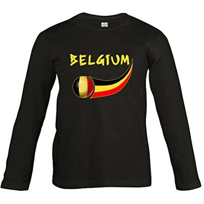 5060360363998 supportershop Koszulka Belgia czarna L/S dzieci piłka nożna 12 lat czarna 5060360363998 supportershop Koszulka Belgia czarna L/S dzieci piłka nożna 12 lat czarna