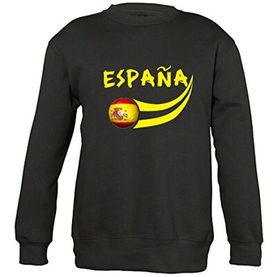 5060360368764 supportershop Sweat piłka nożna dla dzieci, czarna, w Hiszpanii, 110 czarna 5060360368764 supportershop Sweat piłka nożna dla dzieci, czarna, w Hiszpanii, 110 czarna