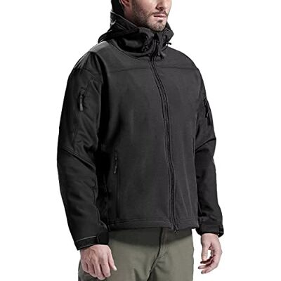 Softshell Herren Outdoor Jacke FREE SOLDIER Kurtka outdoorowa z wieloma kieszeniami, wiatroszczelna, taktyczna, nieprzepuszczalna, softshellowa, męska kurtka outdoorowa, czarny, M Softshell Herren Outdoor Jacke FREE SOLDIER Kurtka outdoorowa z wieloma kieszeniami, wiatroszczelna, taktyczna, nieprzepuszczalna, softshellowa, męska kurtka outdoorowa, czarny, M