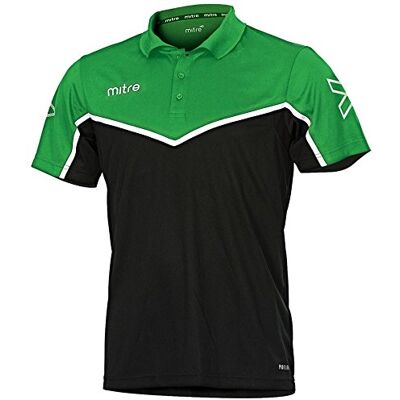 T70022 Mitre Męska koszulka polo Primero piłka nożna treningowa Szmaragd/czarny/biały M T70022 Mitre Męska koszulka polo Primero piłka nożna treningowa Szmaragd/czarny/biały M