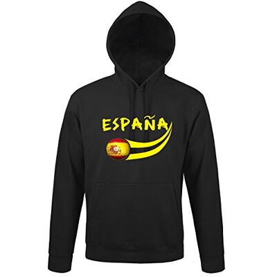 5060360368641 supportershop Sweat bluza dla dorosłych Hiszpania czarna piłka nożna XXL czarna 5060360368641 supportershop Sweat bluza dla dorosłych Hiszpania czarna piłka nożna XXL czarna