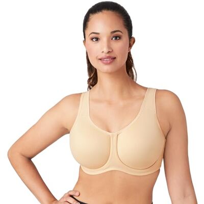 855170-NN Wacoal Women's Full Support Underwire Sport Bra, Sand, 32H 855170-NN Wacoal Women's Full Support Underwire Sport Bra, Sand, 32H