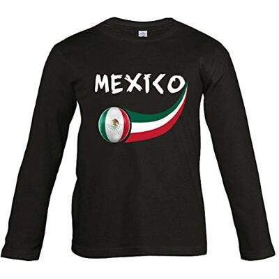 5060542527156 supportershop 4 Shirt Meksyk L/S dzieci 4 chłopcy, czarna, f: S (Producent rozmiar: 4 lata) 5060542527156 supportershop 4 Shirt Meksyk L/S dzieci 4 chłopcy, czarna, f: S (Producent rozmiar: 4 lata)