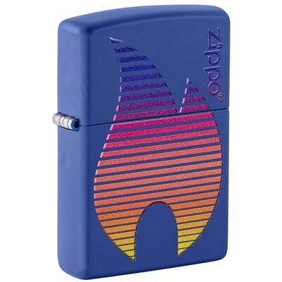 Zippo Rainbow Retro Logo Zapalniczka Sztormowa, Kolorowy Nadruk, do Napełniania, Wielokrotnego Użytku, Wiatroodporna Konstrukcja, Wykonano w USA, Niebieski Matowy (Royal Blue) Zippo Rainbow Retro Logo Zapalniczka Sztormowa, Kolorowy Nadruk, do Napełniania, Wielokrotnego Użytku, Wiatroodporna Konstrukcja, Wykonano w USA, Niebieski Matowy (Royal Blue)