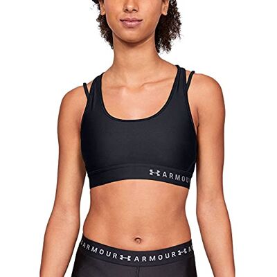 1328867-01-XL Under Armour damski pancerz średni crossback biustonosz sportowy z paskiem Black/Black/Black (001) XL 1328867-01-XL Under Armour damski pancerz średni crossback biustonosz sportowy z paskiem Black/Black/Black (001) XL