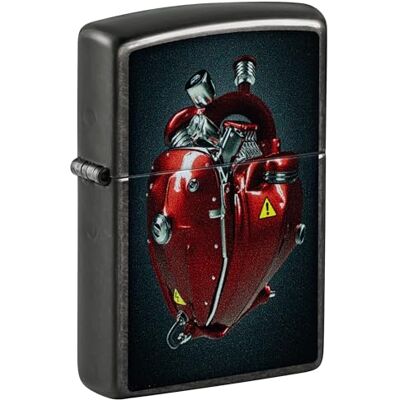 Zippo Heart Engine Zapalniczka Sztormowa, Kolorowy Nadruk, do Napełniania, Wielokrotnego Użytku, Wiatroodporna Konstrukcja, Pudełko na Prezent, Wykonano w USA, Szary (Gray Dusk) Zippo Heart Engine Zapalniczka Sztormowa, Kolorowy Nadruk, do Napełniania, Wielokrotnego Użytku, Wiatroodporna Konstrukcja, Pudełko na Prezent, Wykonano w USA, Szary (Gray Dusk)