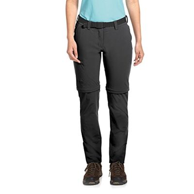 233026 Maier Sports Inara Slim Zip, damskie spodnie trekkingowe, wodoodporne spodnie do trekkingu i wędrówek, ściśle przylegający krój, funkcja odpinania, nie zawiera PFC (MSTRETCH Pro 4 i Dryprotec, czarne, 233026 Maier Sports Inara Slim Zip, damskie spodnie trekkingowe, wodoodporne spodnie do trekkingu i wędrówek, ściśle przylegający krój, funkcja odpinania, nie zawiera PFC (MSTRETCH Pro 4 i Dryprotec, czarne,