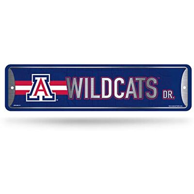 Rico Industries NCAA Arizona Wildcats dekoracja domu metalowy znak uliczny (10 cm x 38 cm) idealny do domu, biura, sypialni i męskiej jaskini wykonany Rico Industries NCAA Arizona Wildcats dekoracja domu metalowy znak uliczny (10 cm x 38 cm) idealny do domu, biura, sypialni i męskiej jaskini wykonany