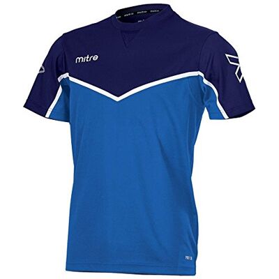 T70023 MITRE Męski Primero piłka nożna trening koszulka XL królewski niebieski/niebieski morski/biały T70023 MITRE Męski Primero piłka nożna trening koszulka XL królewski niebieski/niebieski morski/biały