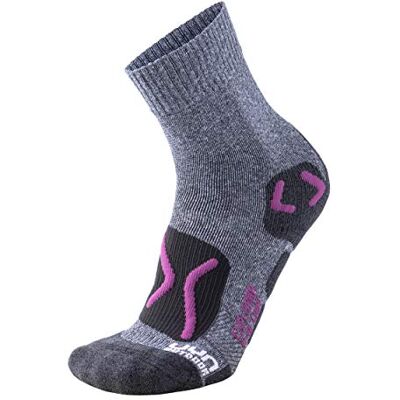 S100031 UYN skarpetki damskie do trekkingu, outdoorowe, Explorer szary Grey Melange/Violet 41-42 S100031 UYN skarpetki damskie do trekkingu, outdoorowe, Explorer szary Grey Melange/Violet 41-42