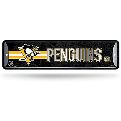 Rico Industries NHL Pittsburgh Penguins metalowy znak uliczny (10 cm x 38 cm) idealny do domu, sypialni, męskiej jaskini wystrój Rico Industries NHL Pittsburgh Penguins metalowy znak uliczny (10 cm x 38 cm) idealny do domu, sypialni, męskiej jaskini wystrój