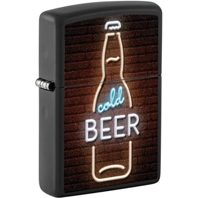 Zippo Beer Sign Zapalniczka Sztormowa, Teksturowany Nadruk, do Napełniania, Wielokrotnego Użytku, Wiatroodporna Konstrukcja, Pudełko na Prezent, Wykonano w USA, Czarny Matowy (Black Matte) Zippo Beer Sign Zapalniczka Sztormowa, Teksturowany Nadruk, do Napełniania, Wielokrotnego Użytku, Wiatroodporna Konstrukcja, Pudełko na Prezent, Wykonano w USA, Czarny Matowy (Black Matte)