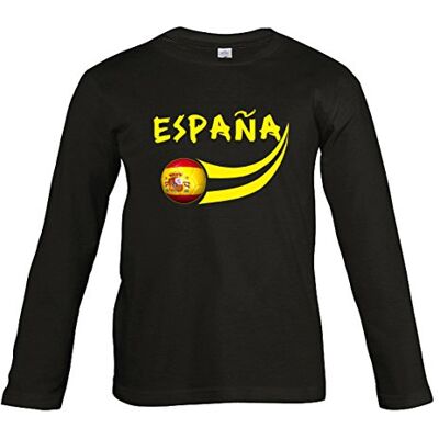 5060360364414 supportershop T-Shirt Hiszpania czarny L/S dziecięcy piłka nożna 110 czarny 5060360364414 supportershop T-Shirt Hiszpania czarny L/S dziecięcy piłka nożna 110 czarny