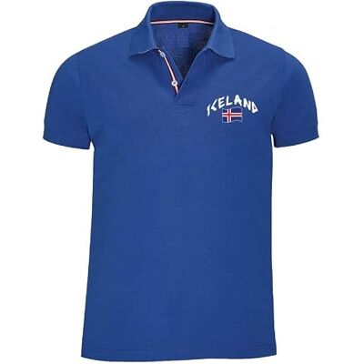 5060672801102_Bleu_S Supportershop Polo Islande bleu royal górna część, niebieska, S 5060672801102_Bleu_S Supportershop Polo Islande bleu royal górna część, niebieska, S