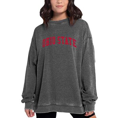 449_NC_CA chicka-d NCAA damski sweter z polaru wypalonego Grafitowy S 449_NC_CA chicka-d NCAA damski sweter z polaru wypalonego Grafitowy S