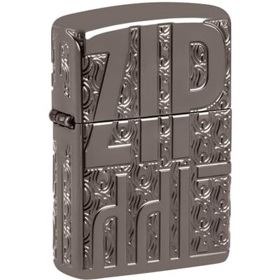 Zippo Zapalniczka Sztormowa, Logo, Black Ice, Multicut, do Napełniania, Wielokrotnego Użytku, Odporna na Wiatr, Pudełko Prezentowe, Wyprodukowana w USA Zippo Zapalniczka Sztormowa, Logo, Black Ice, Multicut, do Napełniania, Wielokrotnego Użytku, Odporna na Wiatr, Pudełko Prezentowe, Wyprodukowana w USA