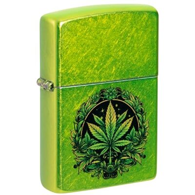 Zippo Leaf Zapalniczka Sztormowa, Kolorowy Nadruk, do Napełniania, Wielokrotnego Użytku, Wiatroodporna Konstrukcja, Pudełko na Prezent, Wykonano w USA, Jaskrawozielony (Lurid) Zippo Leaf Zapalniczka Sztormowa, Kolorowy Nadruk, do Napełniania, Wielokrotnego Użytku, Wiatroodporna Konstrukcja, Pudełko na Prezent, Wykonano w USA, Jaskrawozielony (Lurid)