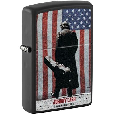 Zippo Johnny Cash Zapalniczka Sztormowa, Kolorowy Nadruk, do Napełniania, Wielokrotnego Użytku, Wiatroodporna Konstrukcja, Pudełko na Prezent, Wykonano w USA, Kolor Czarny Matowy (Black Matte) Zippo Johnny Cash Zapalniczka Sztormowa, Kolorowy Nadruk, do Napełniania, Wielokrotnego Użytku, Wiatroodporna Konstrukcja, Pudełko na Prezent, Wykonano w USA, Kolor Czarny Matowy (Black Matte)
