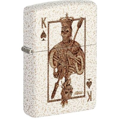 Zippo Rick Rietveld Ace Skull Zapalniczka Sztormowa, Kolorowy Nadruk, do Napełniania, Wielokrotnego Użytku, Wiatroodporna Konstrukcja, Pudełko na Prezent, Wykonano w USA, Kolor Szkła Rtęciowego Zippo Rick Rietveld Ace Skull Zapalniczka Sztormowa, Kolorowy Nadruk, do Napełniania, Wielokrotnego Użytku, Wiatroodporna Konstrukcja, Pudełko na Prezent, Wykonano w USA, Kolor Szkła Rtęciowego