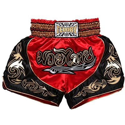 FLUORY Muay Thai spodenki walki, spodenki MMA, odzież trening klatka walka grappling sztuki walki kickboxing szorty odzież, MTSF12RB, L FLUORY Muay Thai spodenki walki, spodenki MMA, odzież trening klatka walka grappling sztuki walki kickboxing szorty odzież, MTSF12RB, L