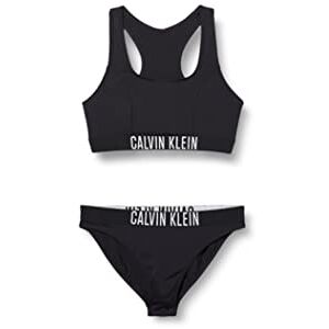 KY0KY00088BEH8-10 Calvin Klein Jeans Zestaw bikini z prążkowanym biustonoszem dla dziewczynek, Pvh Black, 8-10 Years KY0KY00088BEH8-10 Calvin Klein Jeans Zestaw bikini z prążkowanym biustonoszem dla dziewczynek, Pvh Black, 8-10 Years