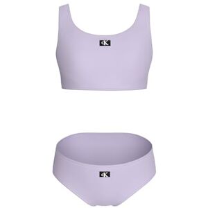 KY0KY00093 Calvin Klein Dziewczęcy zestaw bikini topy kąpielowe, fioletowy (liliowa gałązka), 12-14 lat KY0KY00093 Calvin Klein Dziewczęcy zestaw bikini topy kąpielowe, fioletowy (liliowa gałązka), 12-14 lat