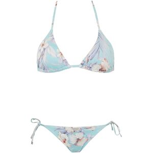 262740 Emporio Armani Trójkąt i sznurek brazylijski kwiatowy nadruk zestaw bikini, Nadruk hibiskusa/mięta, L 262740 Emporio Armani Trójkąt i sznurek brazylijski kwiatowy nadruk zestaw bikini, Nadruk hibiskusa/mięta, L