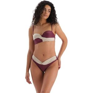 23SW82059ST Dagi Damski top bikini bez ramiączek, Bordeaux -ecru, 40 23SW82059ST Dagi Damski top bikini bez ramiączek, Bordeaux -ecru, 40