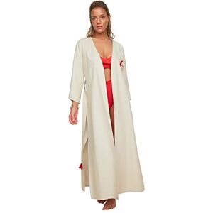 TBESS20KM0051 TRENDYOL Kimono damskie i kaftan, beżowy, L TBESS20KM0051 TRENDYOL Kimono damskie i kaftan, beżowy, L