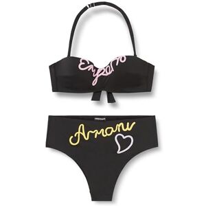 262746 Emporio Armani Zestawy bikini z napisem "Band & High Brief Emrboidery", Czarny/Pastelowy, M 262746 Emporio Armani Zestawy bikini z napisem "Band & High Brief Emrboidery", Czarny/Pastelowy, M