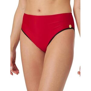 TAHITI Haute pression damskie majtki kąpielowe z wysokim menstruacyjnym pończochami bikini, Czerwona, 44-48 TAHITI Haute pression damskie majtki kąpielowe z wysokim menstruacyjnym pończochami bikini, Czerwona, 44-48