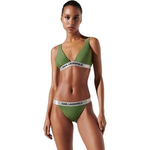 240W2218 KARL LAGERFELD Damskie logo Triangle W/Elastic Bikini Top, zielony, XS 240W2218 KARL LAGERFELD Damskie logo Triangle W/Elastic Bikini Top, zielony, XS