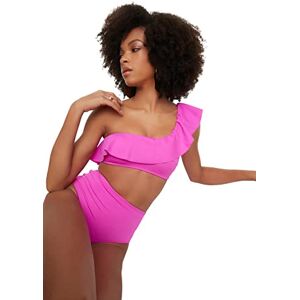 TBESS21BU0039 Trendyol Damski top bikini na ramionach, kolor różowy, 40 TBESS21BU0039 Trendyol Damski top bikini na ramionach, kolor różowy, 40
