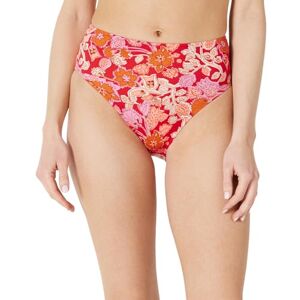AEWS1287SS23 Amazon Essentials Damski dół bikini z wysokim stanem, jasnoczerwony Multi Folk kwiatowy, XS AEWS1287SS23 Amazon Essentials Damski dół bikini z wysokim stanem, jasnoczerwony Multi Folk kwiatowy, XS