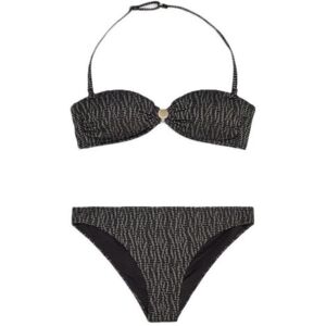 EW000588AF12205FC038S EMPORIO ARMANI Damski zestaw bikini typu bandeau, Czarny Lrx teksturowany, S EW000588AF12205FC038S EMPORIO ARMANI Damski zestaw bikini typu bandeau, Czarny Lrx teksturowany, S
