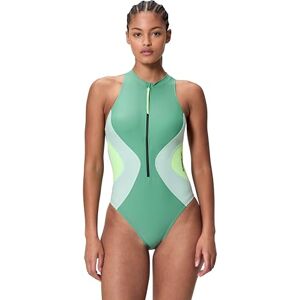 8-0052010 Speedo Damski jednoczęściowy strój kąpielowy Ocean Flex Zip, zielony, 2XL 8-0052010 Speedo Damski jednoczęściowy strój kąpielowy Ocean Flex Zip, zielony, 2XL