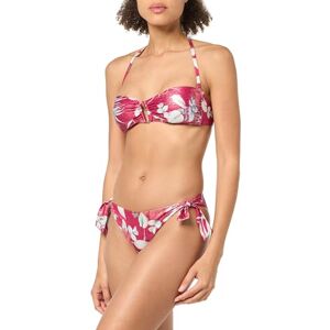 262557 Emporio Armani Zestaw bikini z kwiatowym nadrukiem Band & Bow, Nadruk hibisku/wiśnia, S 262557 Emporio Armani Zestaw bikini z kwiatowym nadrukiem Band & Bow, Nadruk hibisku/wiśnia, S