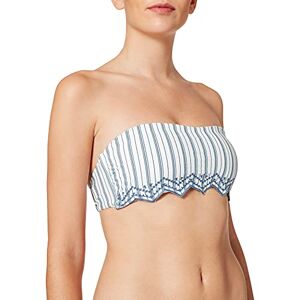 31059-407-White Seafolly Damski top bikini Sea Stripe Bandeau, biały (biały), 36 31059-407-White Seafolly Damski top bikini Sea Stripe Bandeau, biały (biały), 36