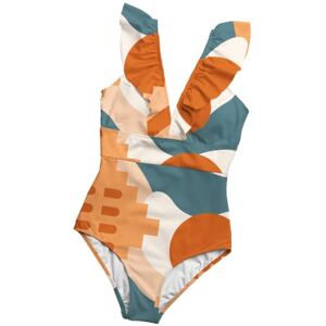 AVE-S001-099-XL Averie Damski kostium kąpielowy w stylu retro One Piece, wielokolorowy, XL AVE-S001-099-XL Averie Damski kostium kąpielowy w stylu retro One Piece, wielokolorowy, XL
