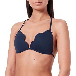 31143-065-Indg-6 US Seafolly Damski top bikini z płatkową krawędzią, Niebieski (indygo indygo), 70B 31143-065-Indg-6 US Seafolly Damski top bikini z płatkową krawędzią, Niebieski (indygo indygo), 70B