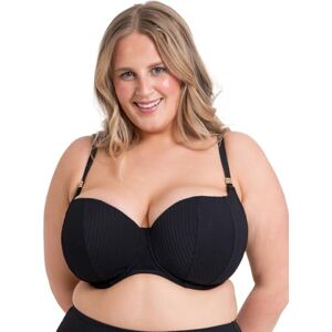 CS034300 Curvy Kate Balkon z fiszbinami zestaw bikini Jet wyściełany damski sportowy strój kąpielowy plażowy czarny rozmiar miseczki D-J, Czarny, 75L CS034300 Curvy Kate Balkon z fiszbinami zestaw bikini Jet wyściełany damski sportowy strój kąpielowy plażowy czarny rozmiar miseczki D-J, Czarny, 75L