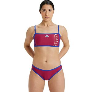 005094-580-XXL Arena Damskie ikony dwuczęściowy strój kąpielowy Bandeau Bikini, Bordowy neonowy niebieski, XXL 005094-580-XXL Arena Damskie ikony dwuczęściowy strój kąpielowy Bandeau Bikini, Bordowy neonowy niebieski, XXL