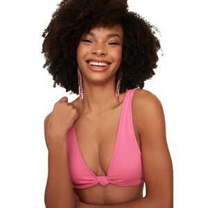 TBESS22BU0040 Trendyol Women's strukturyzowany węzeł szczegółowy bikini top, różowy, 34 TBESS22BU0040 Trendyol Women's strukturyzowany węzeł szczegółowy bikini top, różowy, 34